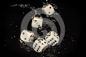 Dice Rolled in Water