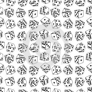 Dice seamless background pattern