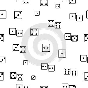 Dice seamless pattern background icon