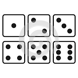 Dice set Vector icon simple design flat style