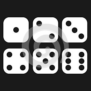 Dice set Vector icon simple design flat style