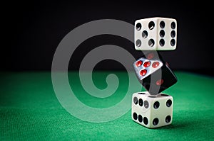 Dice Stack Gambling Concept