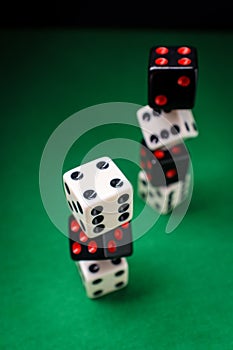 Dice Stack Gambling Concept