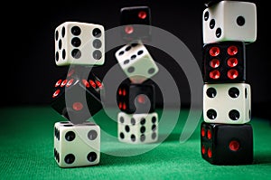 Dice Stack Gambling Concept