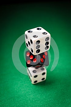 Dice Stack Gambling Concept
