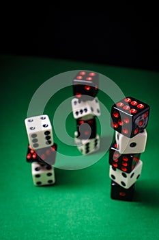Dice Stack Gambling Concept