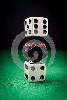 Dice Stack Gambling Concept