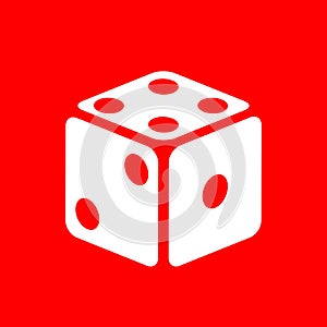 Dice vector icon