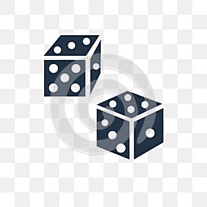 Dice vector icon isolated on transparent background, Dice trans