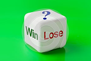 Dice with words Win and Lose photo