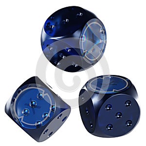 Dice XDC Network Glass Dice Crypto 3D Icon
