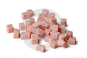 Diced Cooked Ham `prosciutto cotto a dadini` photo