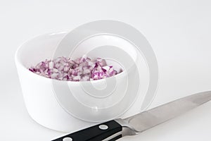 Diced red onion