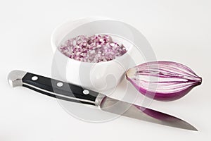 Diced red onion