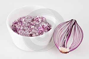 Diced red onion
