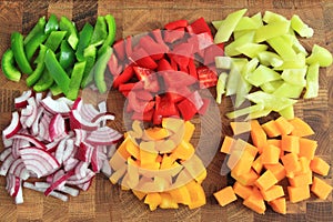 Diced vegetables