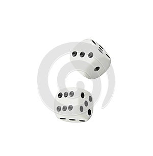 Dices isolated on white