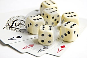 Dices and playing cards