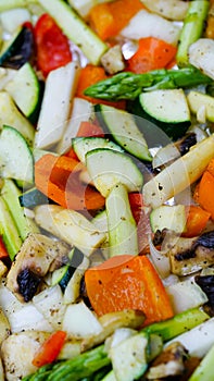 Dices sauteed vegetables