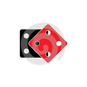 Dices sign icon. Casino game symbol. Flat dice