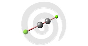 Dichloroacetylene molecular structure isolated on white