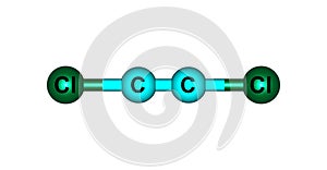 Dichloroacetylene molecular structure on white