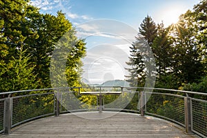 Dickson Falls Trail lookout with a beautiful view of Fundy Shore