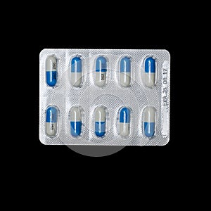 Dicloxacillin capsule in blister pack