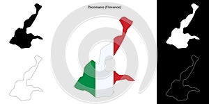 Dicomano outline map