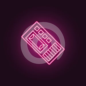 Dictaphone icon. Elements of Crime Investigation in neon style icons. Simple icon for websites, web design, mobile app, info