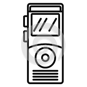 Dictaphone icon, outline style