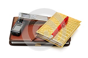 Dictaphone notepad and ballpen