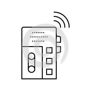 dictaphone, voice recorder gadget line icon vector illustration