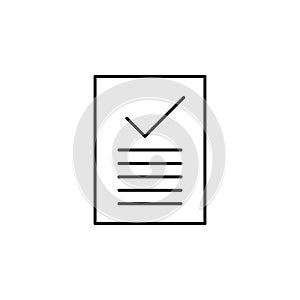 dictation test icon. Element of education for mobile concept and web apps icon. Thin line icon for website design and development