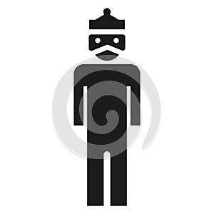 Dictator man icon, simple style