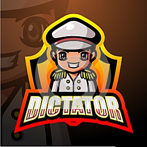 Dictator mascot esport logo design