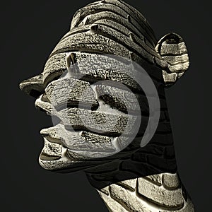 Dictator`s portrait - 3d rendering