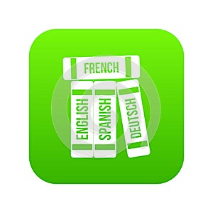 Dictionaries icon digital green