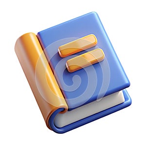 Dictionary Book 3D Icon for Language Learning and Reference in High-Quality Digital Design