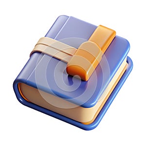Dictionary Book 3D Icon for Language Learning and Reference in High-Quality Digital Design