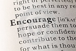 Dictionary definition of encourage