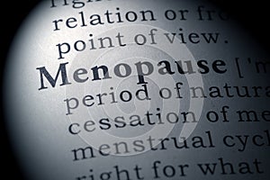 Dictionary definition of menopause