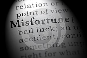 Dictionary definition of misfortune