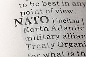 Dictionary definition of NATO photo