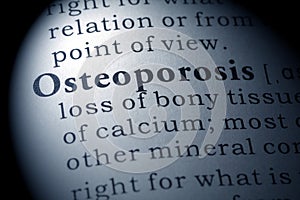Dictionary definition of osteoporosis photo