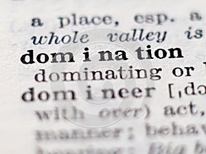 Dictionary definition of word domination