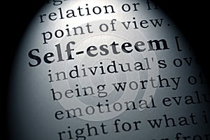 Dictionary definition of the word self-esteem