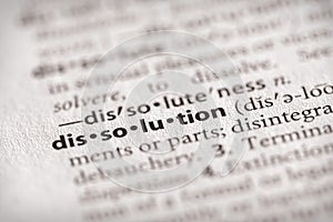 Dictionary Series - Dissolution