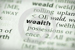 Dictionary Series - Economics: wealth