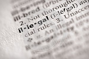 Dictionary Series - Law: illegal